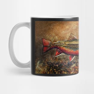 Spawning Male Brook Trout Illustration Mug